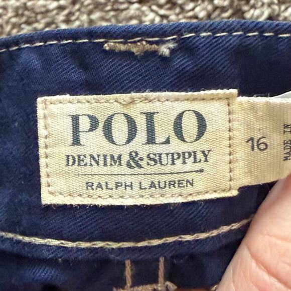 Polo Denim & Supply Womens Contrast Stitch Carpenter Pants 16 Blue Gorpcore - Picture 10 of 12